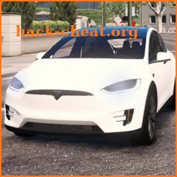 Modern Tesla Model X Car Drive icon
