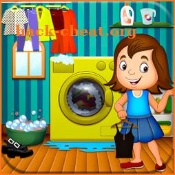 Mommy Laundry Shop Games icon
