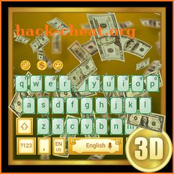 Money Green and Gold Dollars USA Keyboard Theme icon