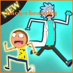 morty run with rick icon
