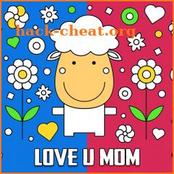Mothers Day Card Coloring icon