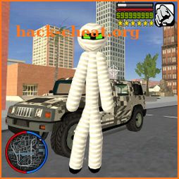 Mummy Stickman Rope Hero  Gangstar crime Simulator icon
