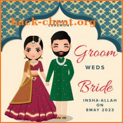 Muslim Wedding Card Maker 2023 icon