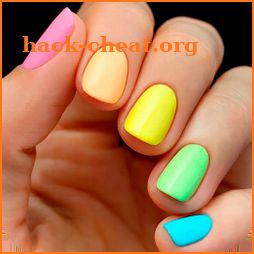 Nail art designs step by step icon