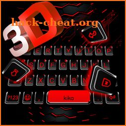 Neon 3D Red Keyboard Theme icon