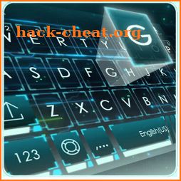 Neon 3d Tech Hologram Keyboard Theme icon