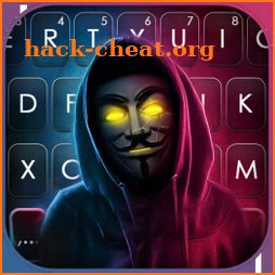 Neon Anonymous Keyboard Background icon