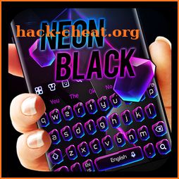 Neon Black Crystal Keyboard icon