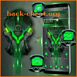 Neon Black Green Hi Tech Theme icon