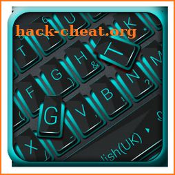 Neon Blue and Matt Black Keyboard icon
