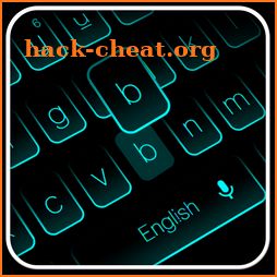 Neon Blue Black Keyboard icon