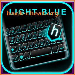 Neon Blue Black Keyboard Theme icon