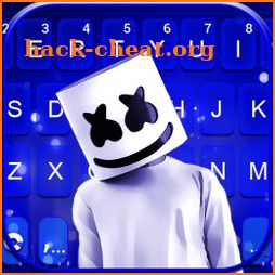 Neon Blue DJ Keyboard Background icon