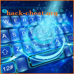 Neon Blue Technology Keyboard Theme icon