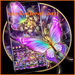 Neon Butterfly keyboard icon