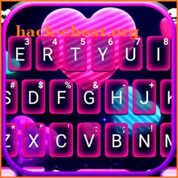 Neon Candy Hearts Keyboard Theme icon