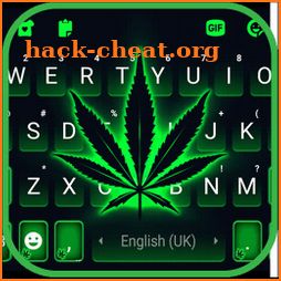 Neon Cannabis Keyboard Background icon
