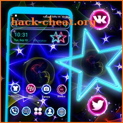 Neon Colorful Star Launcher Theme icon