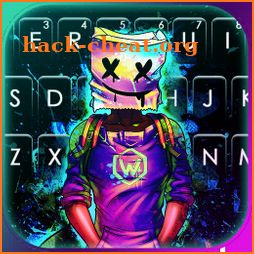 Neon Cool DJ Keyboard Background icon