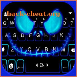 Neon Creepy Face Keyboard Background icon