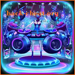 Neon DJ Music Hologram Keyboard icon