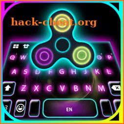 Neon Fidget Spinner Keyboard Background icon