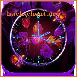 Neon Flower Clock Live Wallpaper icon