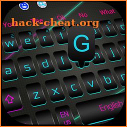 Neon Fluorescent Black keyboard icon
