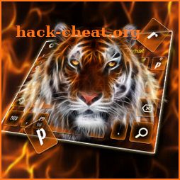 Neon Fur Tiger Keyboard Theme icon