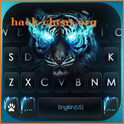 Neon Furious Tiger Keyboard Background icon