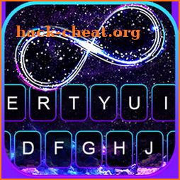 Neon Galaxy Infinity Keyboard Background icon