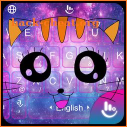 Neon Galaxy Kitty Keyboard Theme icon