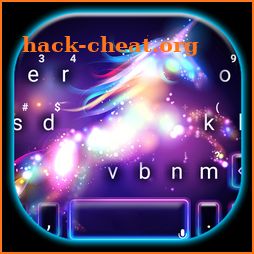 Neon Galaxy Unicorn Keyboard Theme icon