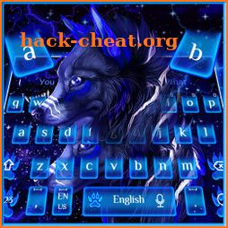 Neon Galaxy Wolf Keyboard Theme icon