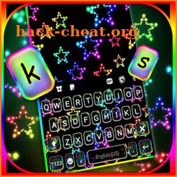 Neon Glow Stars Keyboard Background icon