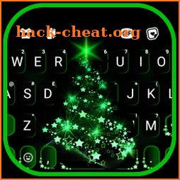 Neon Green Christmas Keyboard Background icon