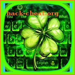 Neon Green Clover Keyboard Theme🍀 icon