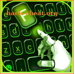 Neon Green Tech Keyboard Theme icon
