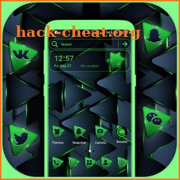 Neon Green Triangle Launcher Theme icon