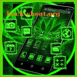 Neon Green Weed APUS Launcher Theme icon