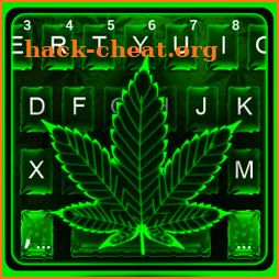 Neon Green Weed Keyboard Theme icon