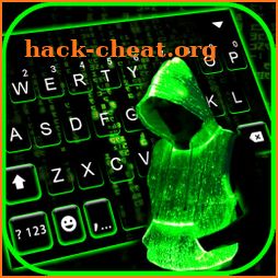 Neon Hacker Keyboard Background icon