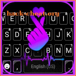 Neon Hand Love Keyboard Theme icon