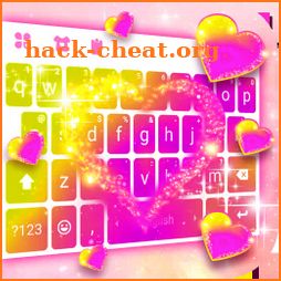 Neon Heart 3D Keyboard Background icon
