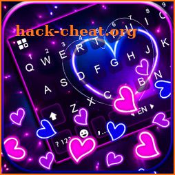 Neon Heart Gravity Keyboard Background icon