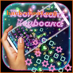 Neon Heart Gravity Keyboard Theme icon