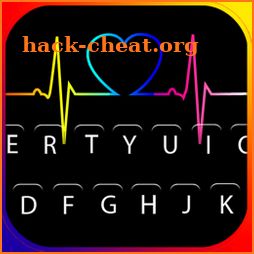 Neon Heartbeat Keyboard Background icon