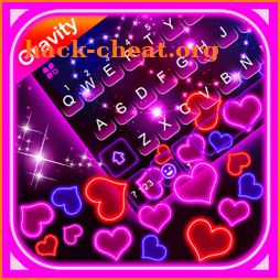 Neon Hearts Gravity Keyboard Theme icon