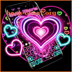 Neon Hearts Keyboard icon
