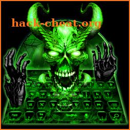 Neon Hell Zombie Skull Keyboard Theme icon